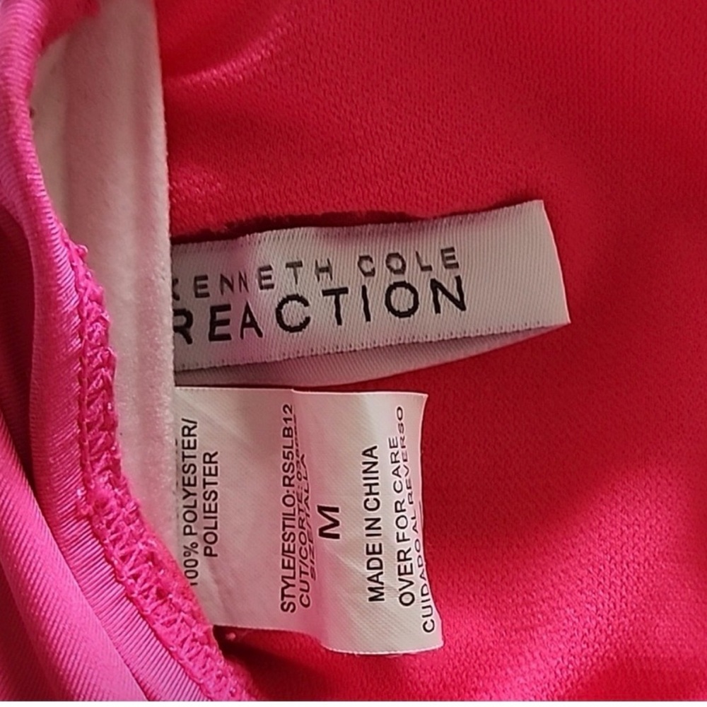 Kenneth Cole Reaction hot pink  One Piece Swimsuit - Picture 5 of 5